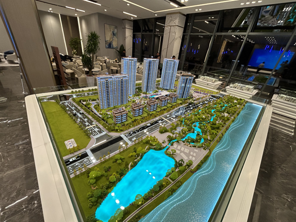 成都地产沙盘模型制作，滨江1号沙盘模型展示